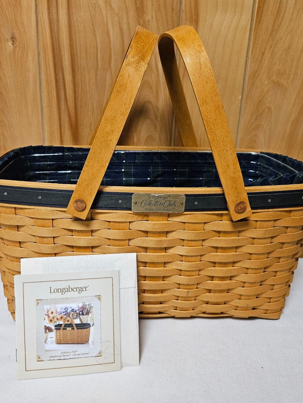 Longaberger Collectors Club Membership Basket Certificate Liner & Protector 2005